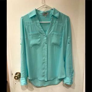 Express blouse Tiffany blue